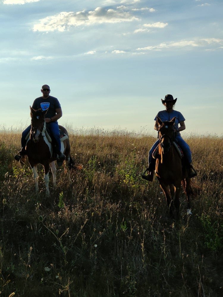 Passeggiata a cavallo al tramonto